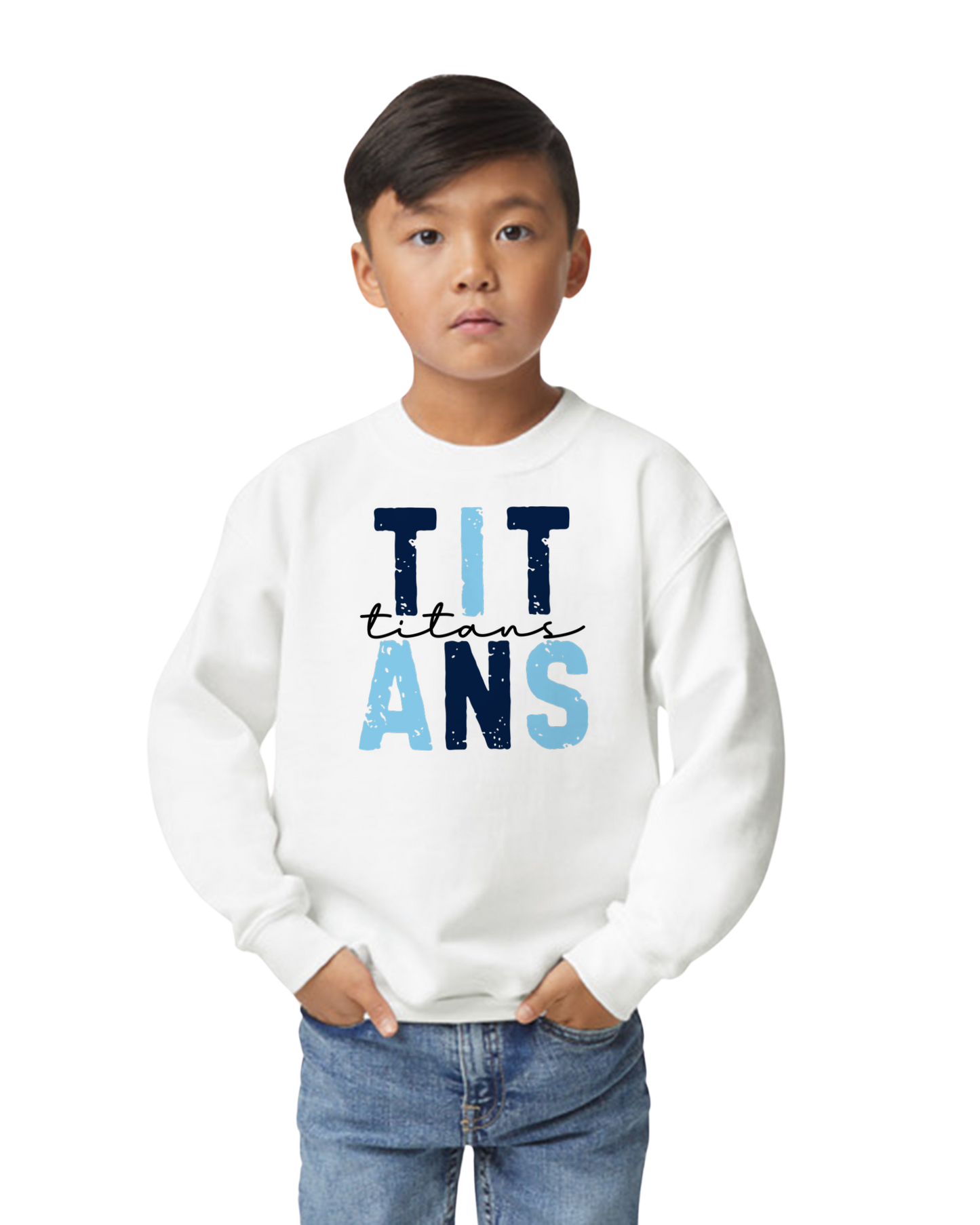 TITANS* YOUTH Titans Stacked Crewneck