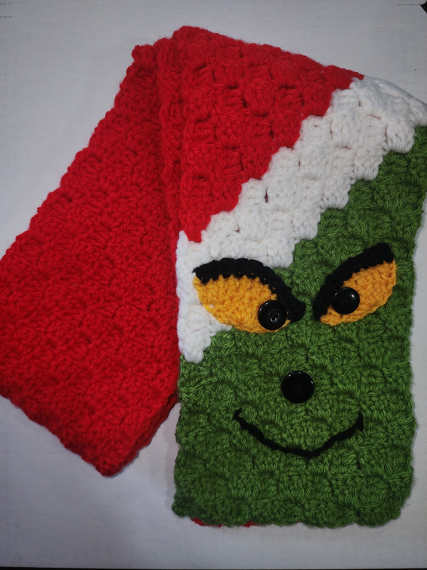 Grinch Scarf (button nose and eyes)