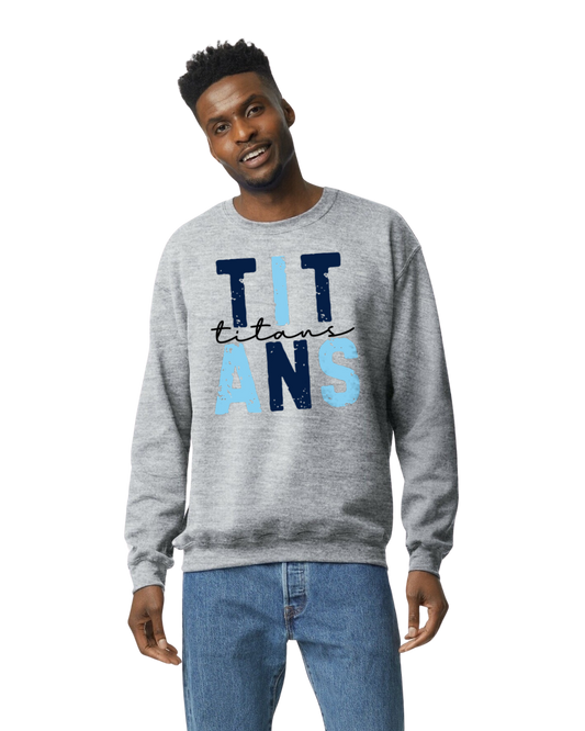 TITANS* Titans Stacked Crewneck